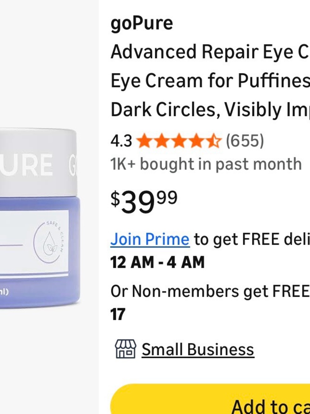 Advanced Repair Eye Cream GOPURE